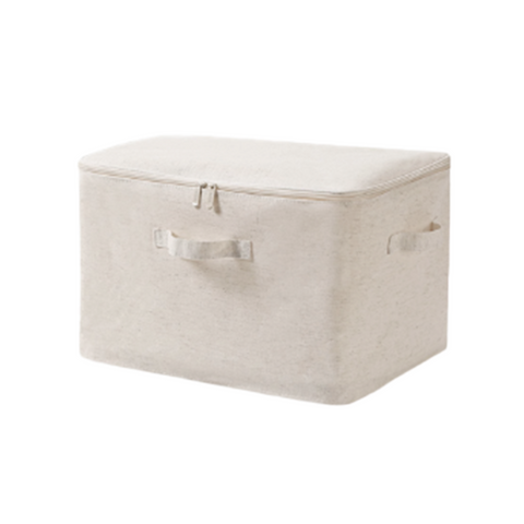 Premium Linen Storage Box with Zipper — Foldable Closet Organizer for Clothes, Bedding & Everyday Home Storage