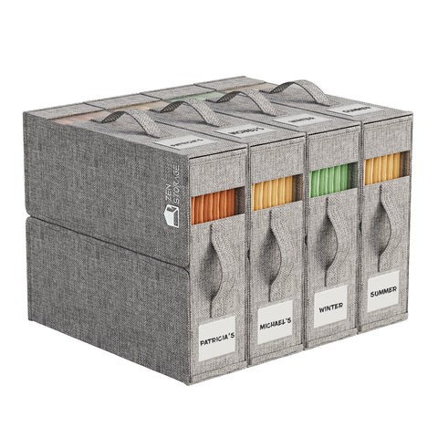 ZenStorage Foldable Sheet Storage Box (King & Queen Size) with Window and Label