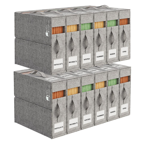 ZenStorage Foldable Sheet Storage Box (King & Queen Size) with Window and Label