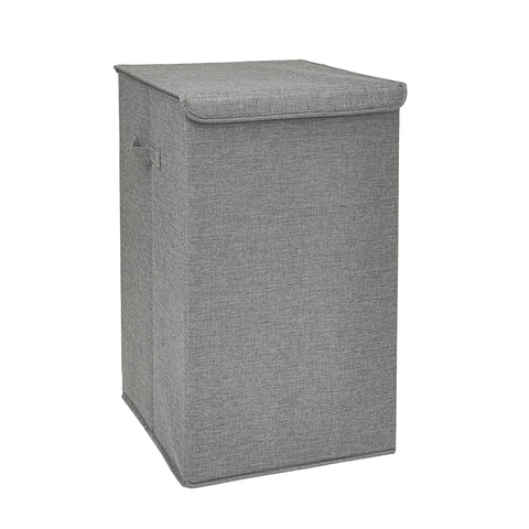 Linen-Type Laundry Hamper with Lids - Gray