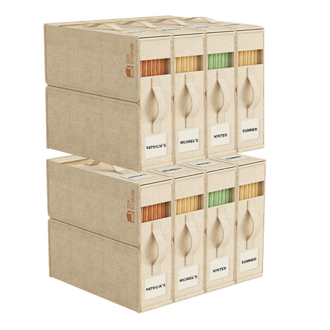 ZenStorage Foldable Sheet Storage Box (King & Queen Size) with Window and Label