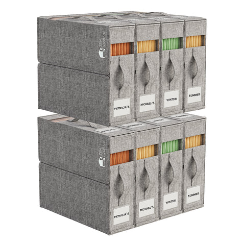 ZenStorage Foldable Sheet Storage Box (King & Queen Size) with Window and Label