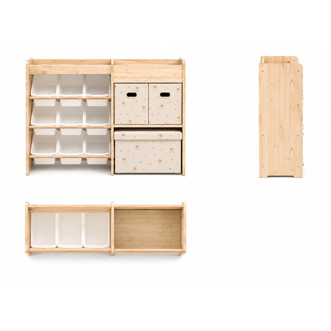 Kids’ Toy Storage Organizer with Removable Bins & Fabric Drawers