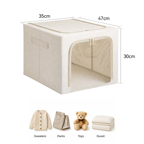 Stackable Sweater Storage Bin with Clear Front Window