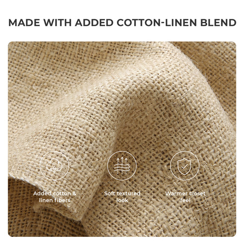 Linen-Type Cloth 2-In-1 Drawer Organizer With Lid