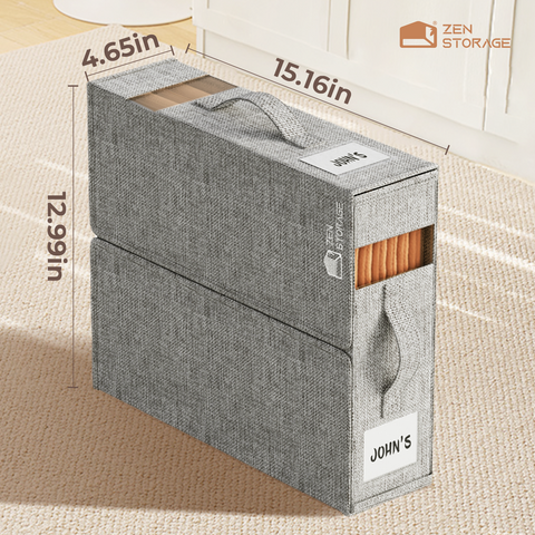ZenStorage Foldable Sheet Storage Box (King & Queen Size) with Window and Label