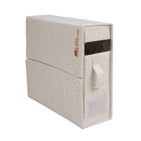 Linen-Blend Sheet Storage Box (King & Queen Size) - 1 Pack