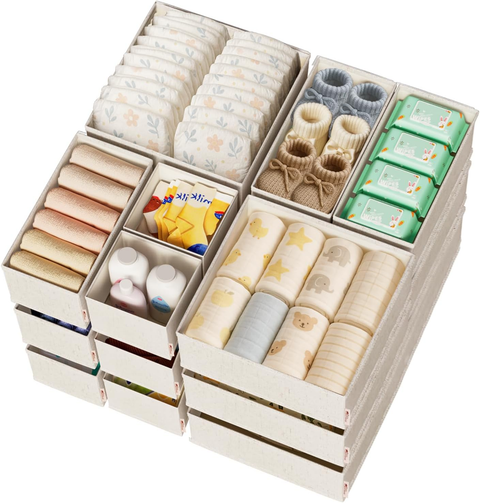 ZenStorage Drawer Organizer for Baby Clothes, 12Pack,20Pack